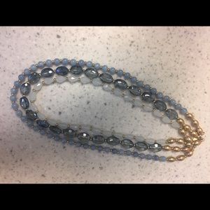 Ann Taylor Loft Blue Sparkly Necklace